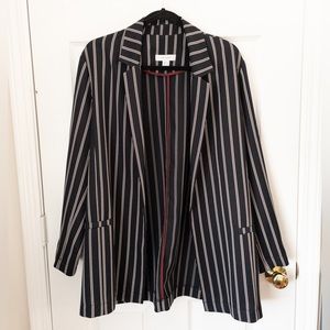 Primark Navy Striped Oversized Blazer